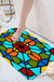 Feblilac Baroco Style Glasses Geometric Tufted Bath Mat