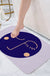 Feblilac Purple Background Woman Face Tufted Bath Mat