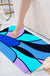 Feblilac Colorful Abstract Sea Geometric Tufted Bath Mat