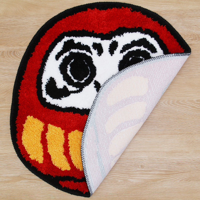 Cute Red Bodhidharma Bath Mat