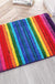 Feblilac Rainbow Lines Tufted Bath Mat