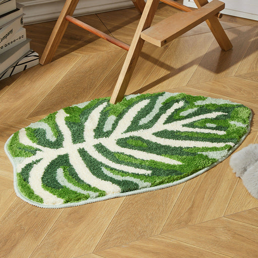 Feblilac Banana Leaf Tufted Bath Mat