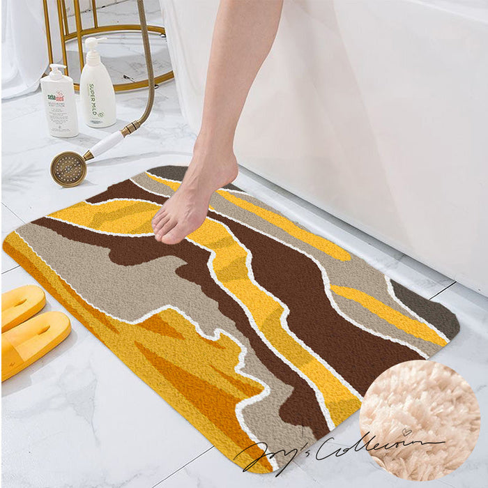 Feblilac Brown The Mountains Tufted Bath Mat