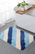 Feblilac Blue/Black/Green/Red/Brown/Purple and White Stripe Geometric Pattern Ultra Soft Bathroom Rug