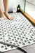 Feblilac TPE Blue/Grey/Khaki/White Drain Holes and Suction Cups Antiskid Tub Rug, Bathtub Mats