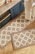 Feblilac Geometric Rhombus Leaves PVC Leather Kitchen Mat