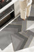 Feblilac Grey Track PVC Leather Kitchen Mat