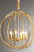 American Spherical Chandelier Restaurant Golden Chandelier Bedroom Nordic Modern Wrought Iron Porch Aisle Light Fixture