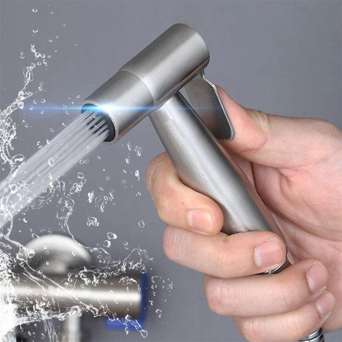 Stainless Steel Handheld Douche Bidet Sprayer Shower Head Toilet Adapter