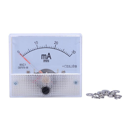 85C1 DC mA Ammeter 0-10MA 30MA 50MA 100MA Analog Current Panel Meter Ammeter