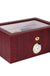 120 Pcs Wooden Grain Humidifier Storage Box Case With Lockstitch Transparent Display Window Double Layer