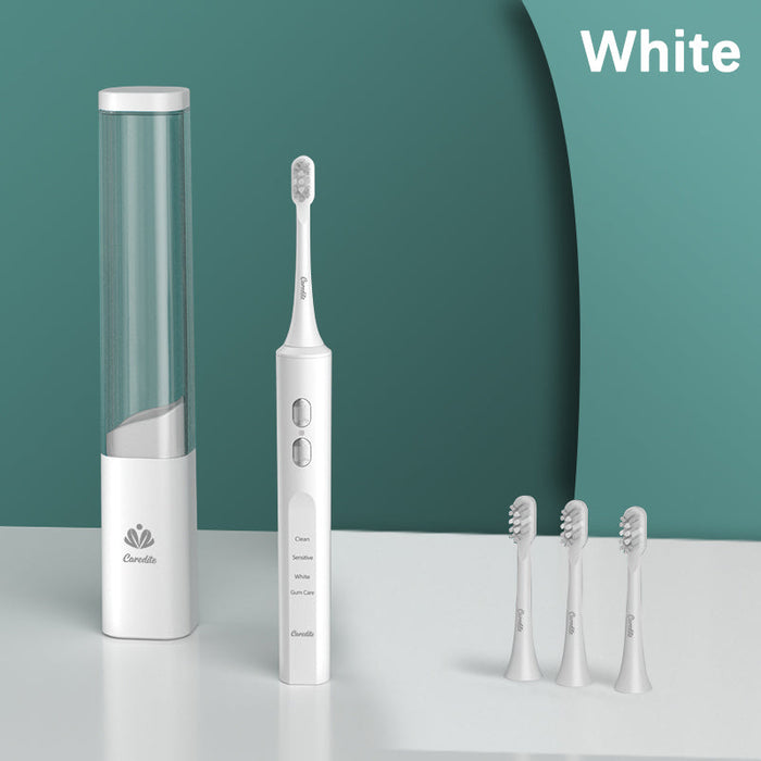 Caredite Newest Travel Electronic Toothbrush With Ultraviolet Disinfection Function Case Suit, 4 Cleaning Modes With 3 Power Model, 45 Days Long Lasting Battery Life