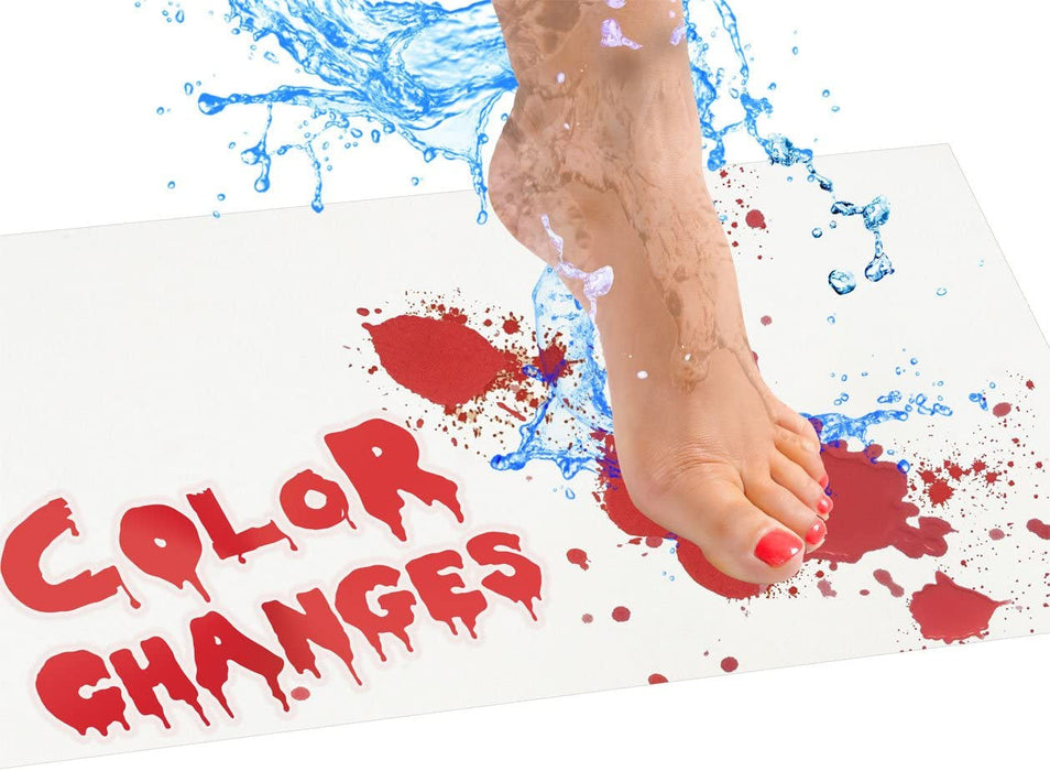 The Original Bloody Bath Mat - the Official and Authentic Mat That Turns Red When Wet – Medium Size - Blood Mat Footprints Disappear like Magic – Great Novelty Prank Gifts (28"X17")