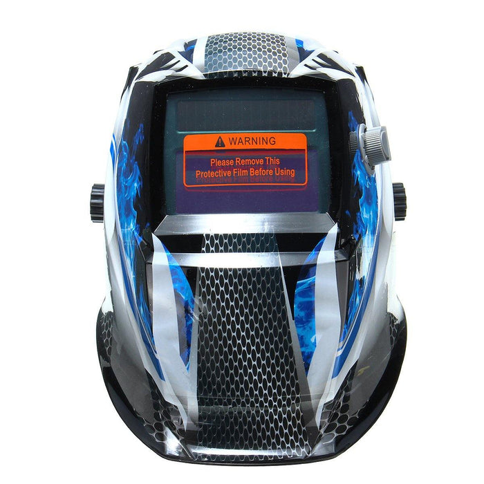 Blue Flame Solar Auto Darkening Welders Welding Helmet Mask Grinding Mode Automatic