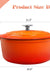 Enameled Cast Iron Covered Dutch Oven with Dual Handle, Dutch Ovens with Lid for Bread Baking, 3.5 Quart, Orange