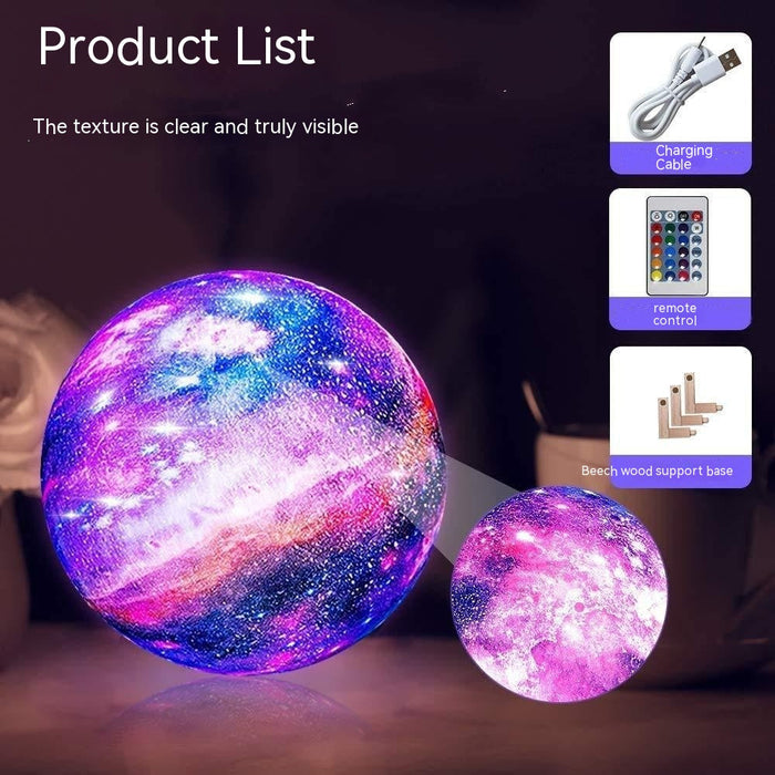 3D Printing Moon Light Galaxy Light