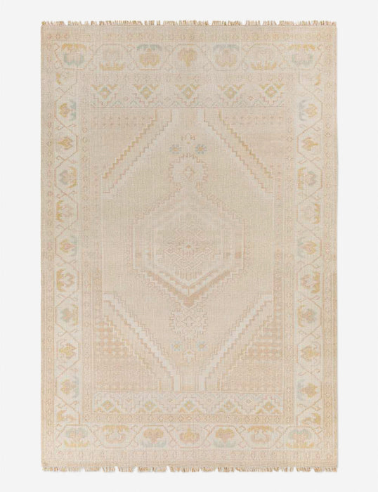 Lotus Hand-Knotted Wool-Blend Rug