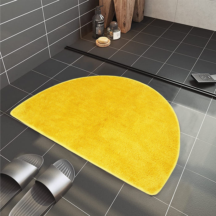 Solid Color Semicircle Bath Mat