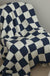 Checkerboard Lamb Fleece Casual Sofa Blanket