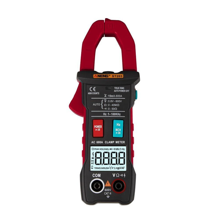 ANENG ST203 4000 Counts Full Intelligent Automatic Range True RMS Digital Multimeter Clamp Meter AC/DC Voltage NCV Resistance Auto Range Flashlight