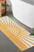 Boho Bathroom Rugs, Yellow and White Sun Bath Mat