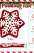 Red Christmas Snowflake Rug, Cute Bath Mat, Holiday Bathroom Rug