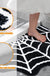 Feblilac Spider Web Bath Mat, 31×20" Halloween Bath Mat Non-Slip Rugs Spiderweb Rug Machine Washable Goth Bath Mat Area Rugs Gothic Rug for Front Door, Bedroom, Living Home (Black)