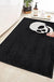 Feblilac Black and White Skull Tufted Bath Mat