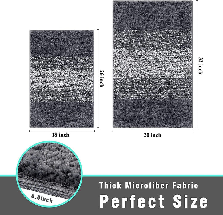 Soft Bathroom Rugs, Non-Slip Water Absorbent Bath Mat, Simple Style Bathroom Decor