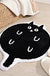 Feblilac Cute Black Cat Tufted Bath Mat