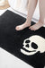 Feblilac Black and White Skull Tufted Bath Mat