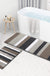 Feblilac Mocha-grey Stripe Bath Mat Rug