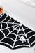 Feblilac Halloween Spider Web Bath Mat for Bathroom, Gothic Cute Black White Half Circle Bath Mat Non Slip Cartoon Half Round Shaped Bathtub Rug Bathroom Tub Plush Shower Rugs Washable