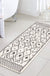 Geometric Bathroom Runner Rug, Boho Long Bath Mat