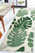 Green Leaves Bathroom Rug, Tropical Monstera Leaves Bath Mat