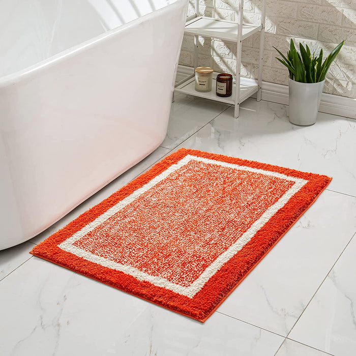 Feblilac Geometric Checkerboard Tufted Bathmat