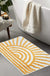 Boho Bathroom Rugs, Yellow and White Sun Bath Mat