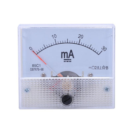 85C1 DC mA Ammeter 0-10MA 30MA 50MA 100MA Analog Current Panel Meter Ammeter