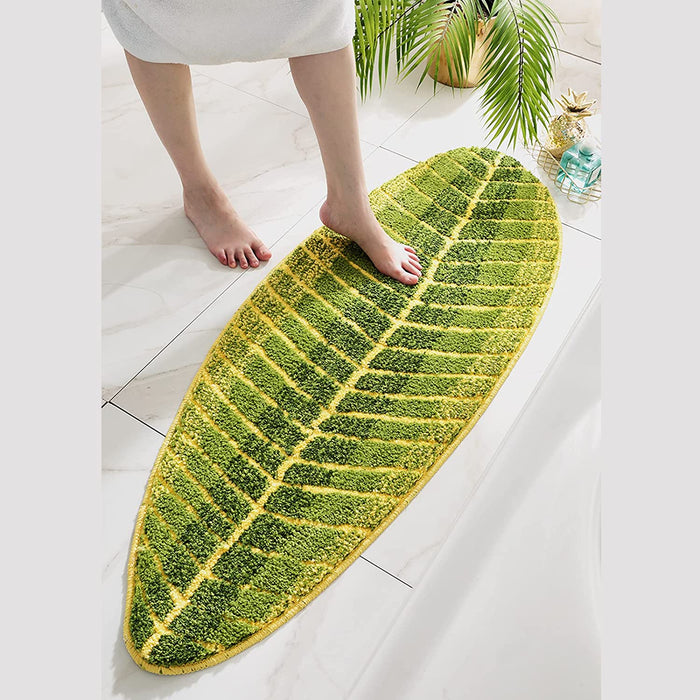 Feblilac Banana Leaf Bath Mat Multiple Sized Mom‘s Day Gift