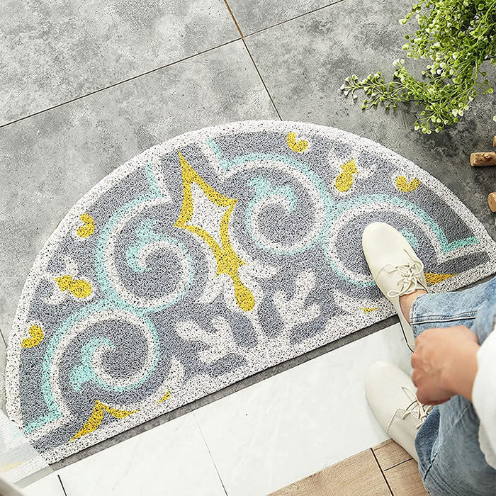 Cute Rainbow Semi-Circular Rug for Entrance Door Mat