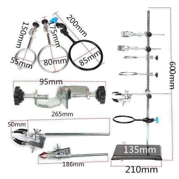 60cm Height Laboratory Iron Stand Support Flask Condenser Clamp Clip Set