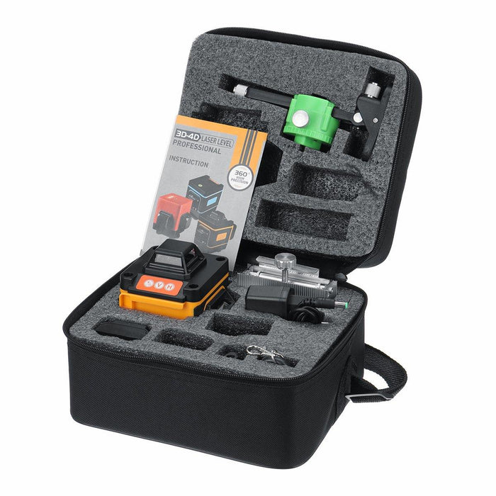 16/12 Line 3D Green Light Laser Level Self Leveling 360° Rotary Measure Machine