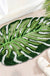 Feblilac Tropical Green Leaves Bath Mat, Monstera Leaf Rug for Bedroom