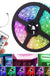 5M DC12V LED Strip Light 5050 RGB Rope Flexible Changing Lamp with Remote Control for TV Bedroom Party Home