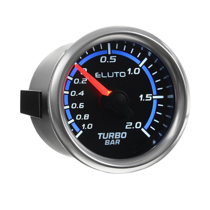 ELUTO F20976 2'' 52mm Car Turbo Boost Pressure Gauge Meter -1~2 Bar LED 12V Brushless Motor