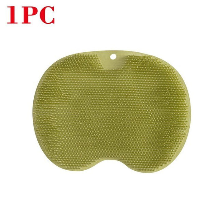 Exfoliating Shower Massage Scraper Bathroom Non-Slip Bath Mat Back Massage Brush Silicone Foot Wash Body Cleaning Bathing Tool