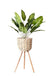 Floor - standing flowerpot straw furniture