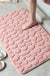 Feblilac Solid Cobblestone Coral Fleece Bathmat