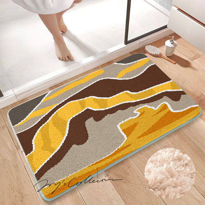 Feblilac Brown The Mountains Tufted Bath Mat