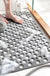 Feblilac TPE Blue/Grey/Khaki/White Drain Holes and Suction Cups Antiskid Tub Rug, Bathtub Mats